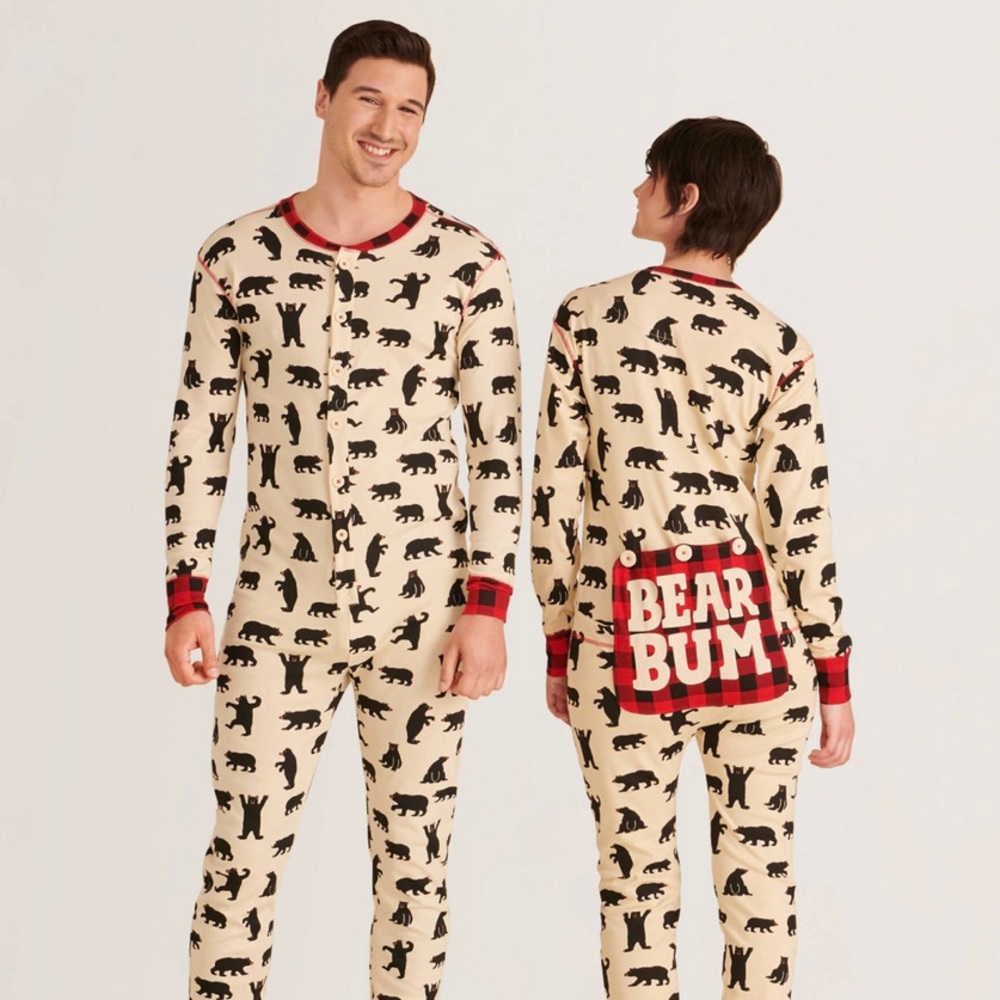 M Unisex Black Bear Adult Union Suit (Onesie) — lightly used, great cond…